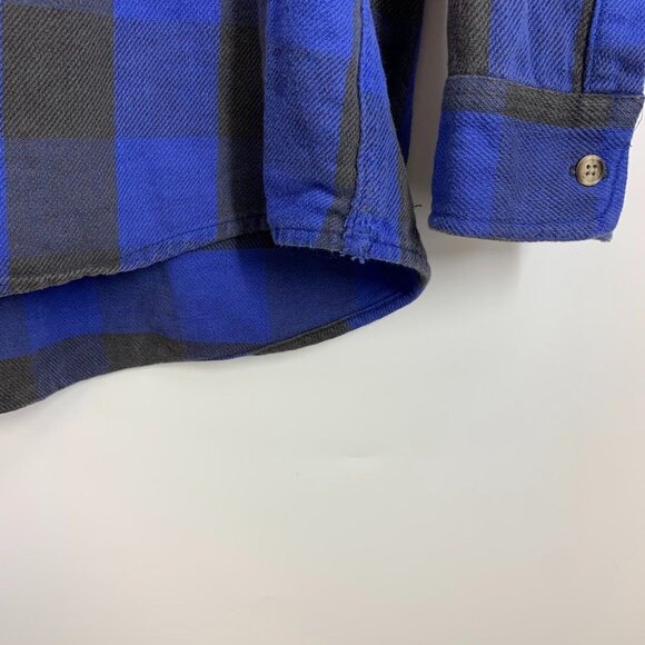 Osh Kosh B'Gosh Men's‎ Plaid Knit Button Up Long Sleeve Shirt Size L - Picture 5 of 13